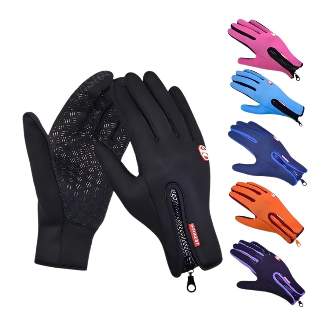 Winter Gloves Touch Screen Riding Motorcycle Sliding Waterproof Sports Gloves With Fleece