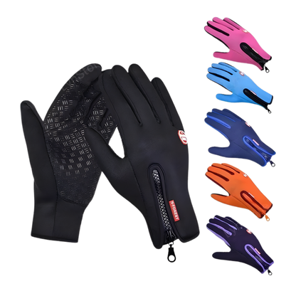 Winter Gloves Touch Screen Riding Motorcycle Sliding Waterproof Sports Gloves With Fleece