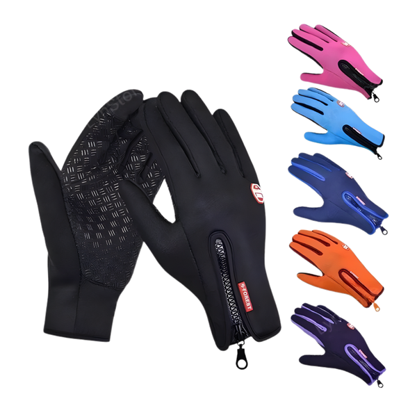 Winter Gloves Touch Screen Riding Motorcycle Sliding Waterproof Sports Gloves With Fleece