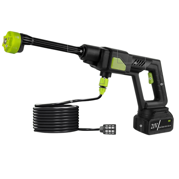 Cordless Pressure Washer Portable with 21V battery and multi-mode nozzle for efficient cleaning tasks.