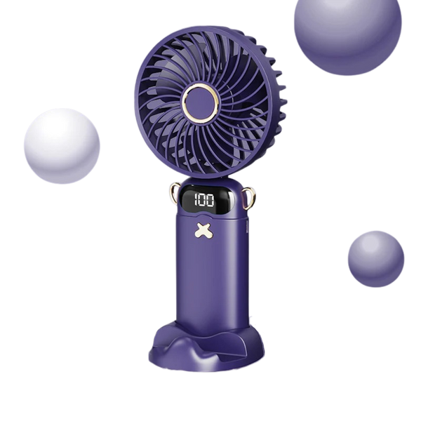 Lanyard Handheld Aromatherapy Folding Digital Display Little Fan