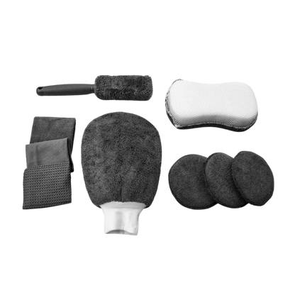Car Cleaning Cloth Waxing Sponge Wheel Hub Brush 9-piece Set