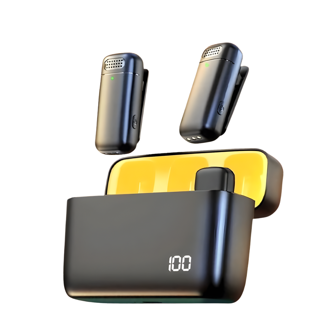 Wireless Collar Clip Microphone Portable Design With Charging Recording