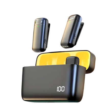 Wireless Collar Clip Microphone Portable Design With Charging Recording