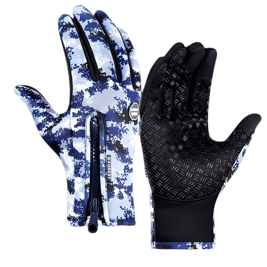 Winter Gloves Touch Screen Riding Motorcycle Sliding Waterproof Sports Gloves With Fleece