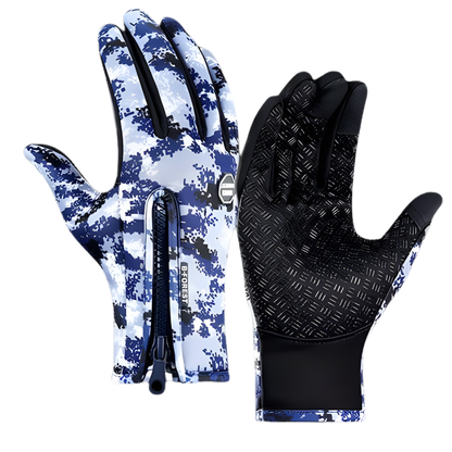 Winter Gloves Touch Screen Riding Motorcycle Sliding Waterproof Sports Gloves With Fleece