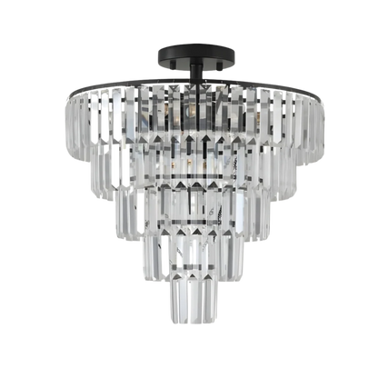 Large Black Crystal Chandelier, Contemporary Style Chandelier, Dining Room, Living Room, Bedroom - Bulb Not Included  Unavailable Platforms- Temu