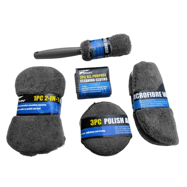 Car Cleaning Cloth Waxing Sponge Wheel Hub Brush 9-piece Set