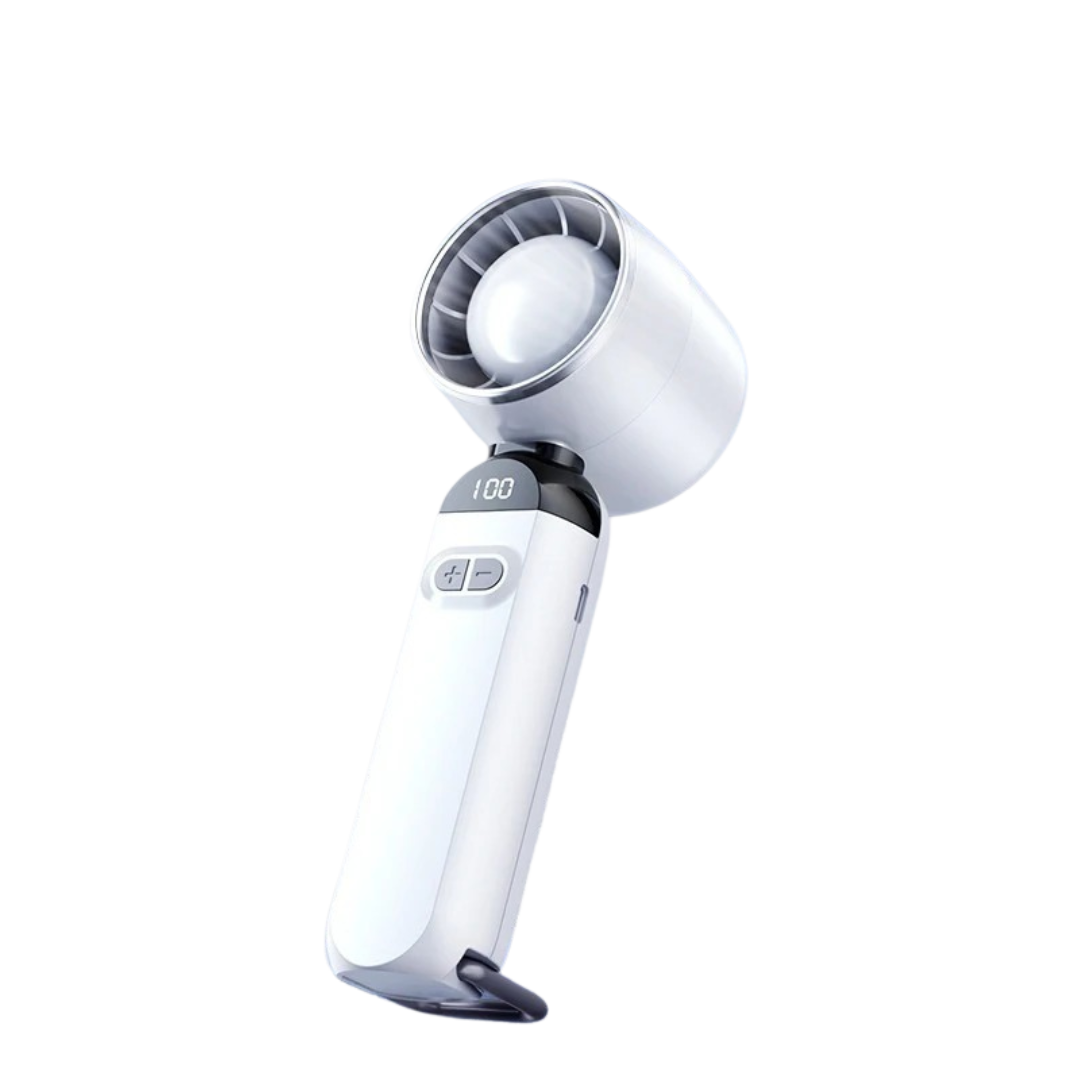 Portable Turbine Strong Digital Display Folding Mini Handheld Fan