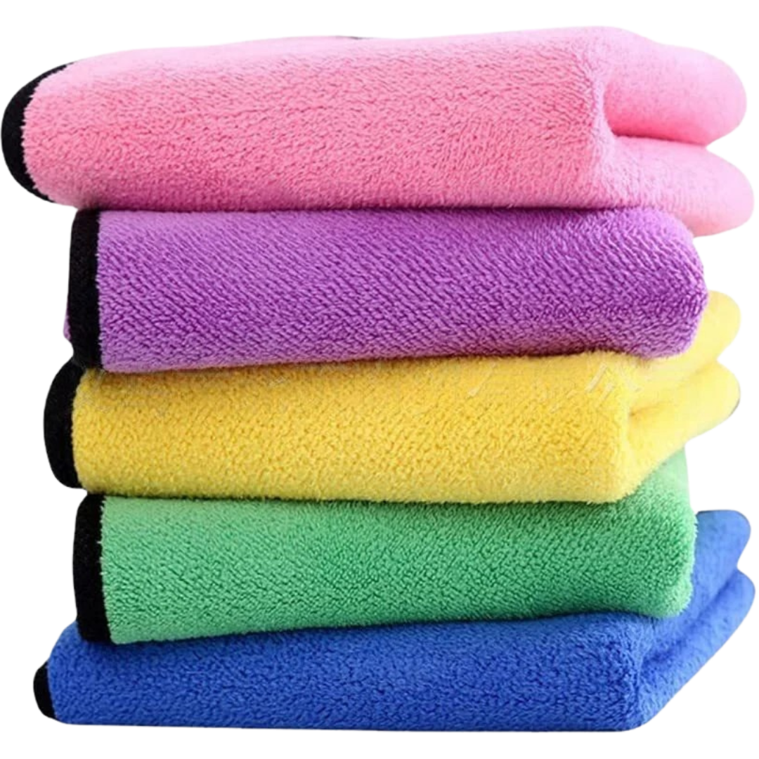 5-piece Set Of Thickened Absorbent Coral Fleece Car Wipes