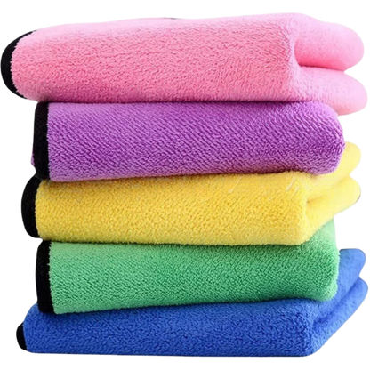5-piece Set Of Thickened Absorbent Coral Fleece Car Wipes