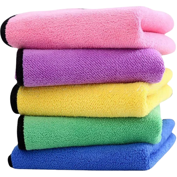 5-piece Set Of Thickened Absorbent Coral Fleece Car Wipes