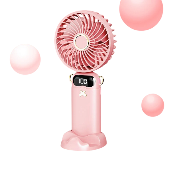 Lanyard Handheld Aromatherapy Folding Digital Display Little Fan