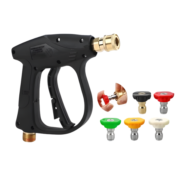 High Pressure Washer Gun 4000 PSI Car Wash Foam Spray Short Wand W