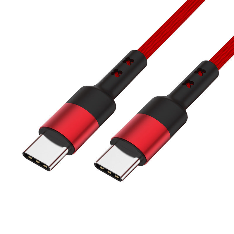 Braided Double Type C 0.3m-2m, 60W Fast Charging Cable