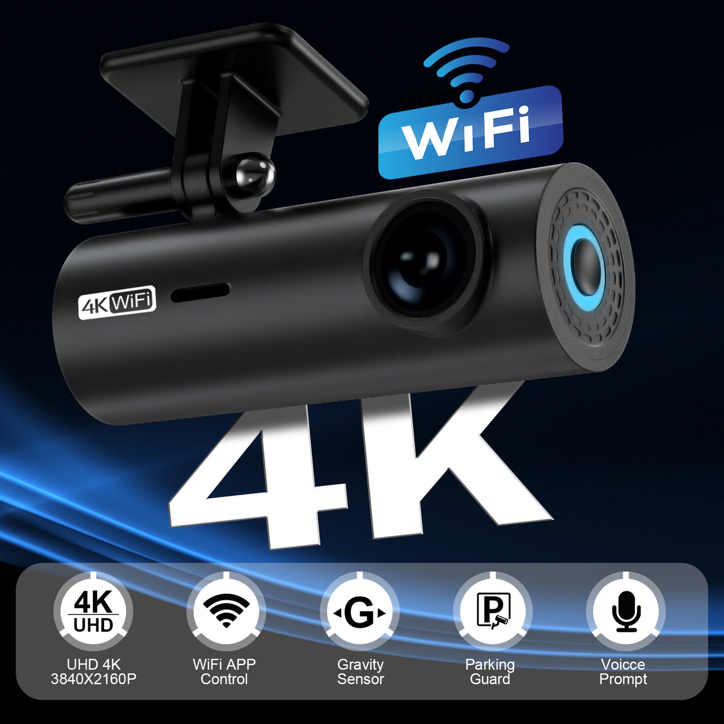 MSDDWL WiFi 4K High-definition Dash Cam