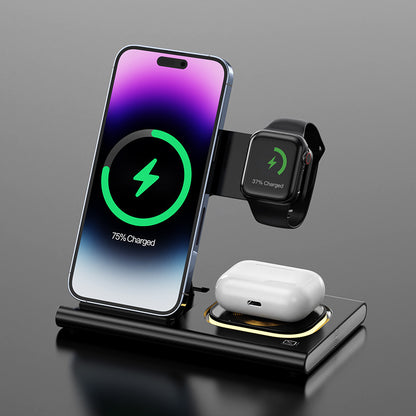 3 IN 1 15W Wireless Charger Magnetic Fast Charging Stand