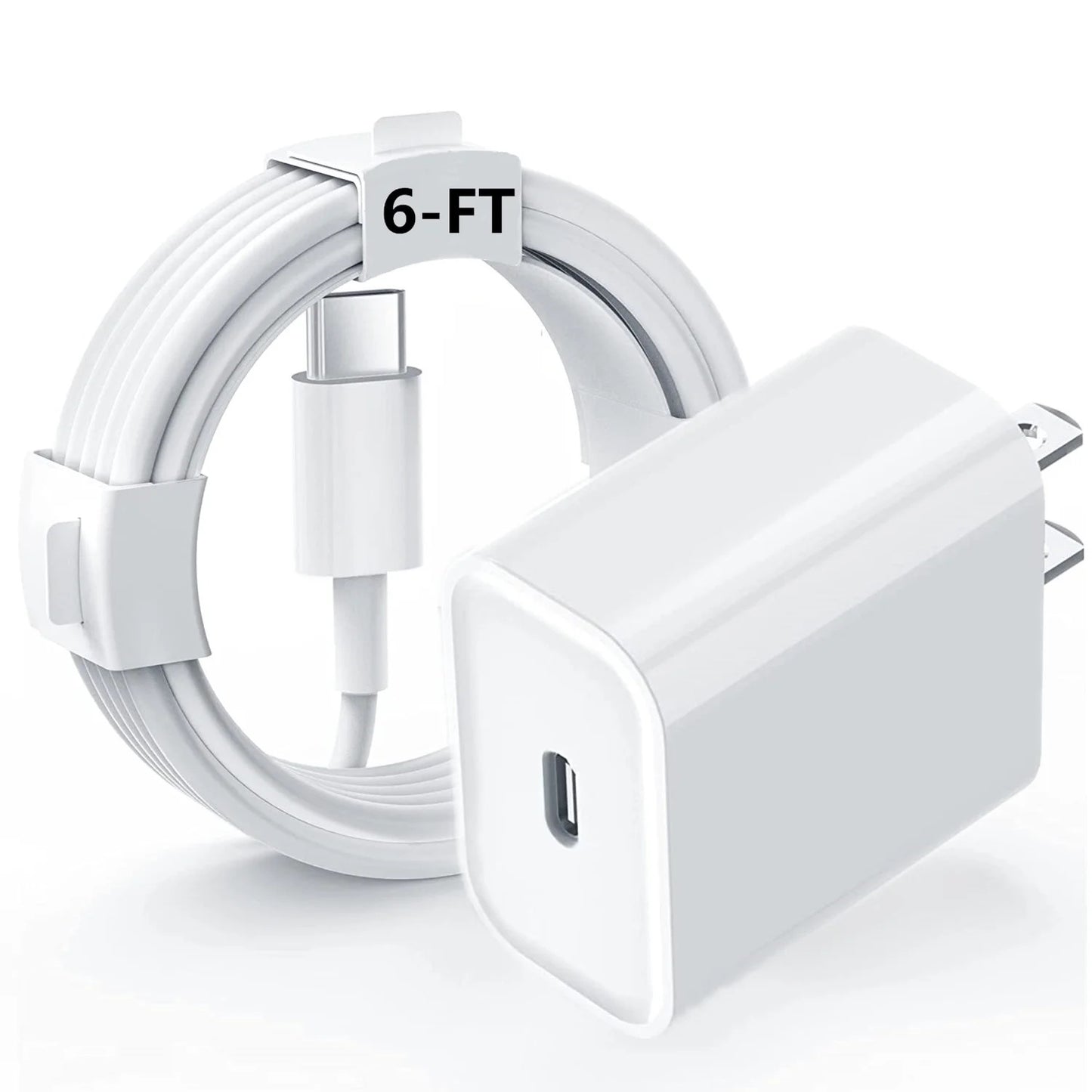 iphone Fast Charger 1m/2m, lightning, Type C with 20W Type C Fast charger block/wall charger