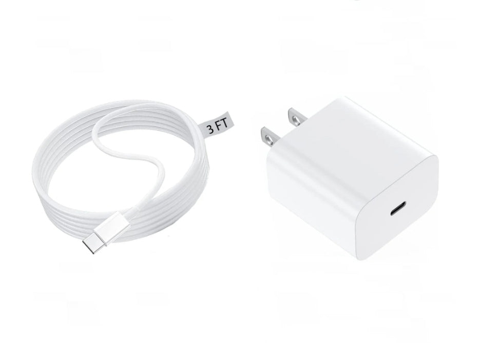 iphone Fast Charger 1m/2m, lightning, Type C with 20W Type C Fast charger block/wall charger