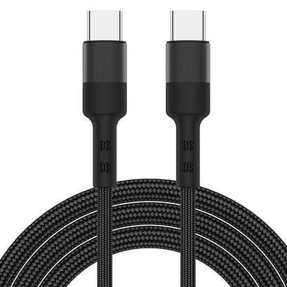 Braided Double Type C 0.3m-2m, 60W Fast Charging Cable