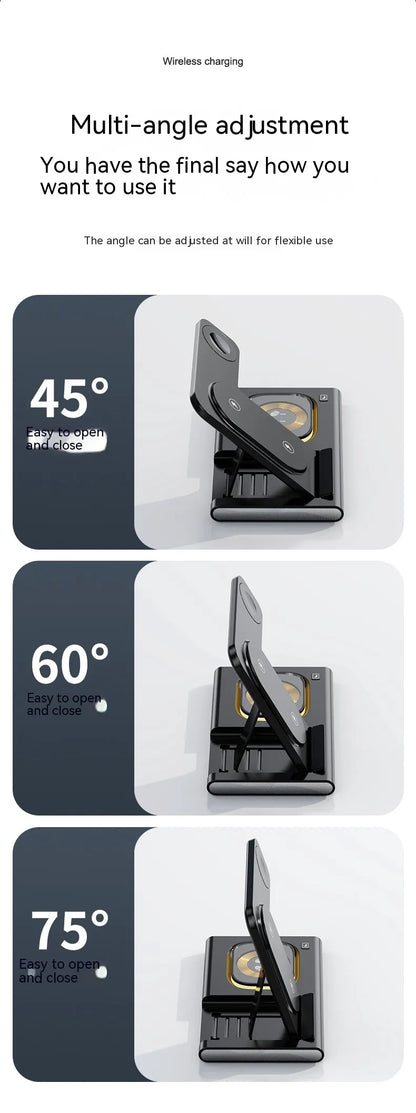 3 IN 1 15W Wireless Charger Magnetic Fast Charging Stand