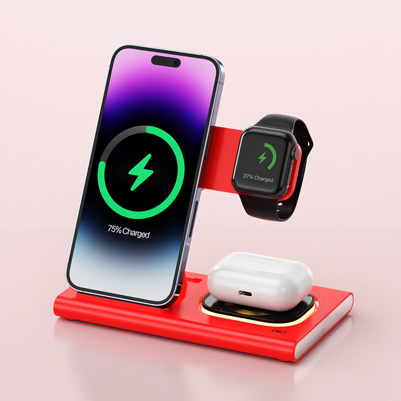 3 IN 1 15W Wireless Charger Magnetic Fast Charging Stand