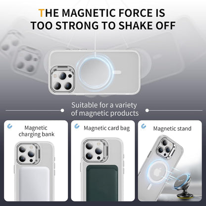 Magsafe Military-Grade Protective Clear Case, Built-in Stash Stand