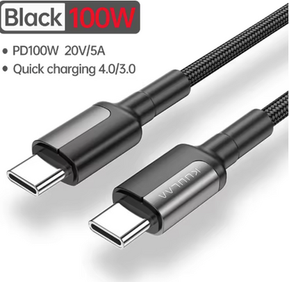 Kuuulaa Braided USB 1m/2 meter Type C to Type C Cable