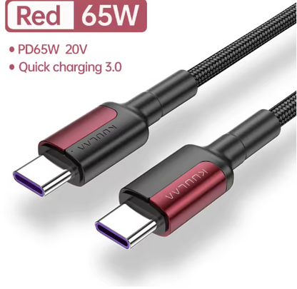 Kuuulaa Braided USB 1m/2 meter Type C to Type C Cable