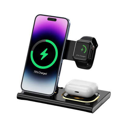 3 IN 1 15W Wireless Charger Magnetic Fast Charging Stand