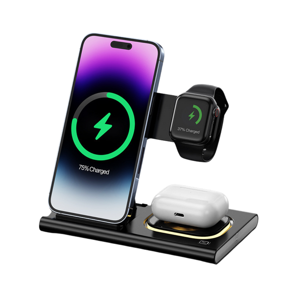 3 IN 1 15W Wireless Charger Magnetic Fast Charging Stand