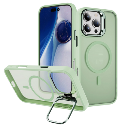 Magsafe Military-Grade Protective Clear Case, Built-in Stash Stand