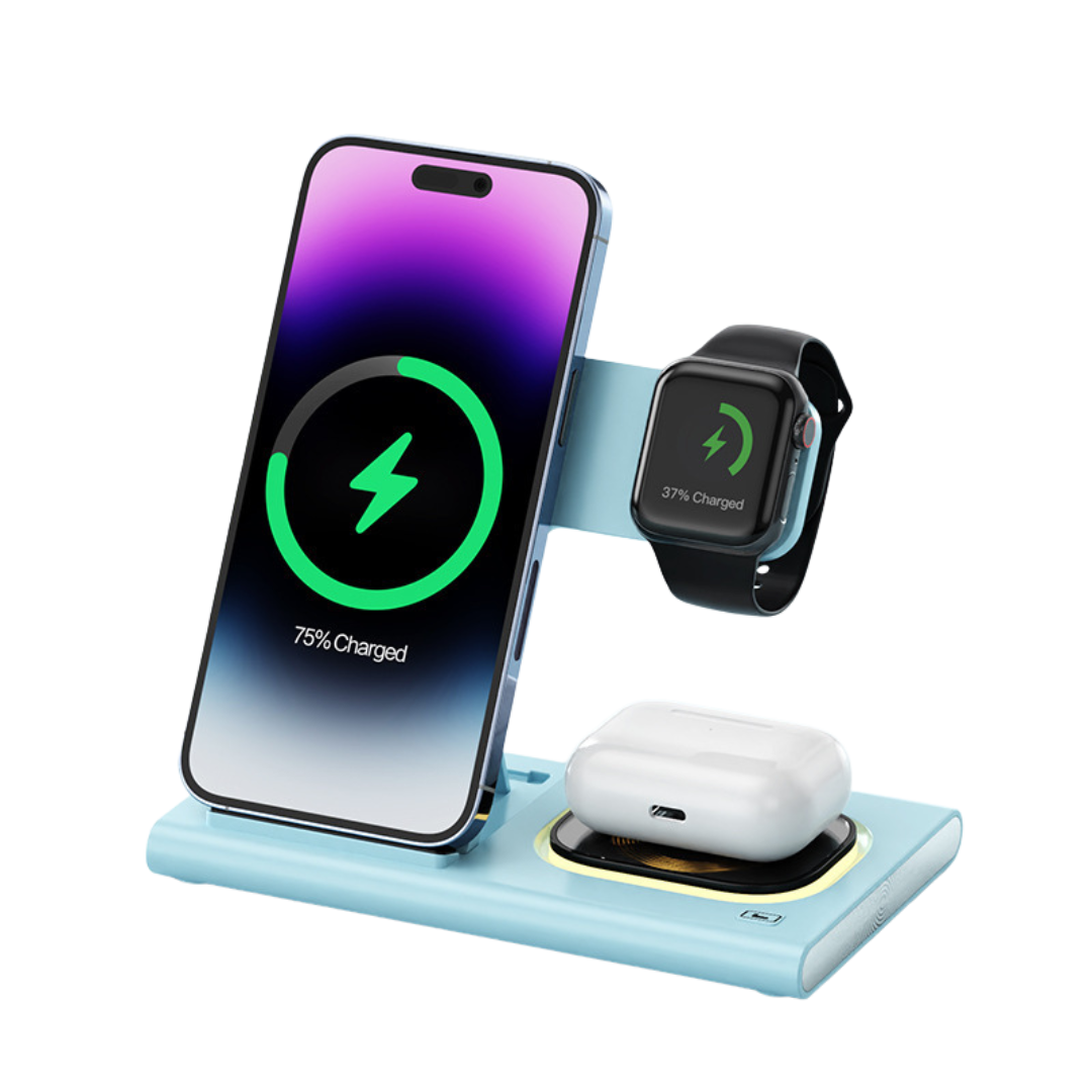 3 IN 1 15W Wireless Charger Magnetic Fast Charging Stand