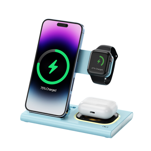 3 IN 1 15W Wireless Charger Magnetic Fast Charging Stand