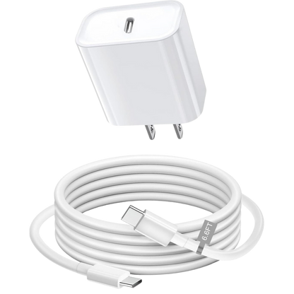 iphone Fast Charger 1m/2m, lightning, Type C with 20W Type C Fast charger block/wall charger