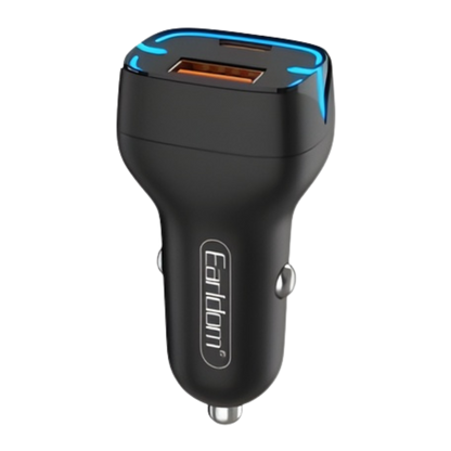 Earldom 2-in-1 Car Charger, 20W, Type C and USB