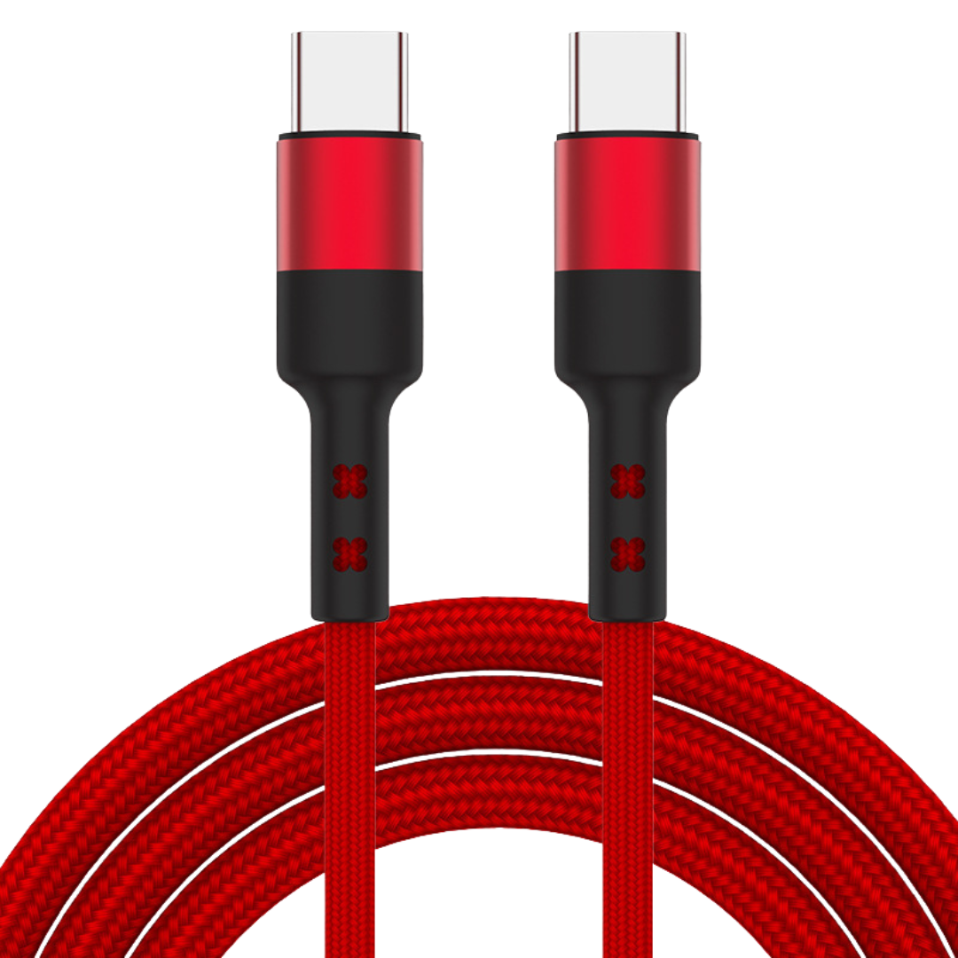 Braided Double Type C 0.3m-2m, 60W Fast Charging Cable