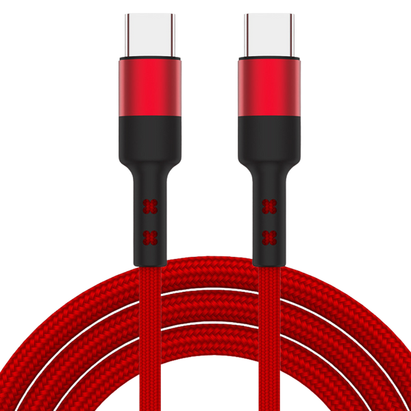 Braided Double Type C 0.3m-2m, 60W Fast Charging Cable