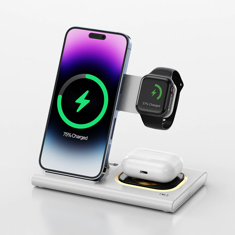3 IN 1 15W Wireless Charger Magnetic Fast Charging Stand